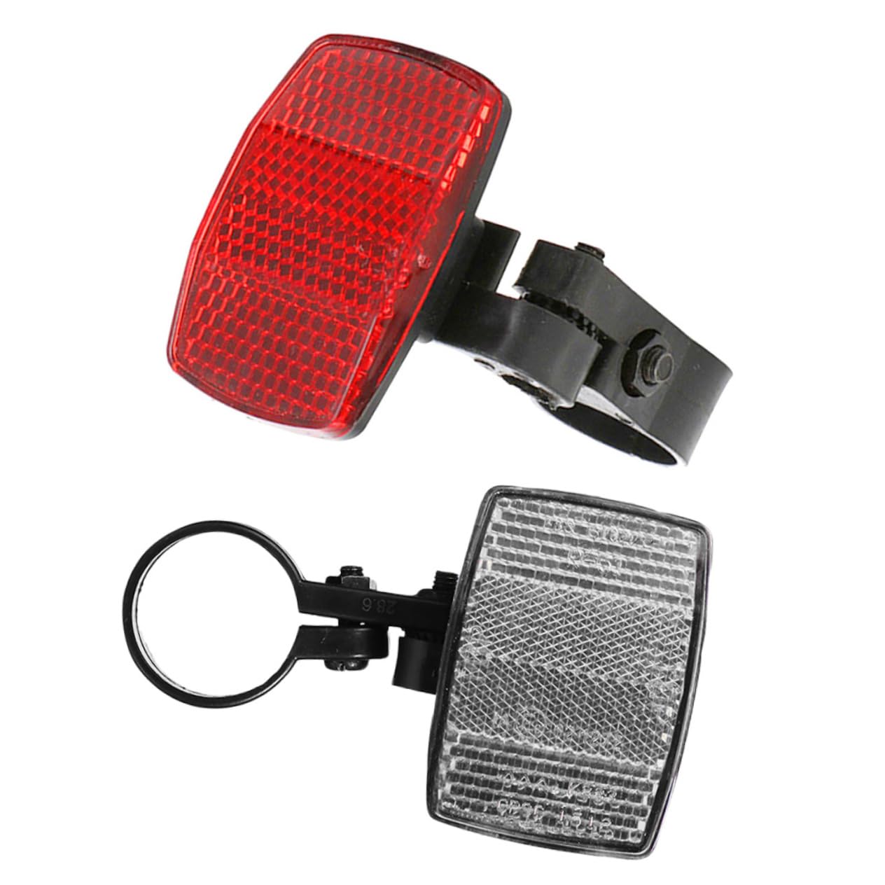 ifundom 2pcs Bike Reflector Durable Plastic Reflective Tool for Night Safety Front Rear Installation No Batteries Required Fit for Bicycles Motorcycles