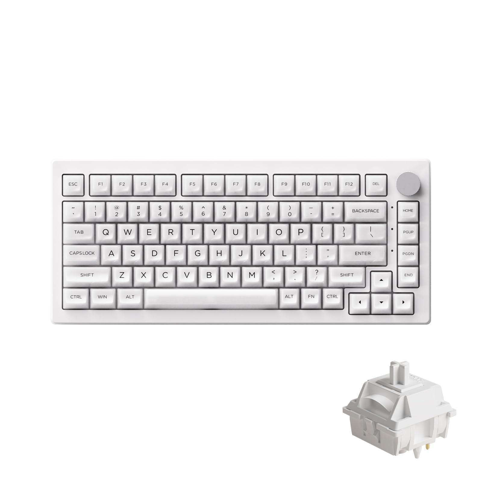 Akko 5075B メカニカルキーボード 本体 Amazon.com: Akko 5075B Plus Shine-Through Mechanical Keyboard 75