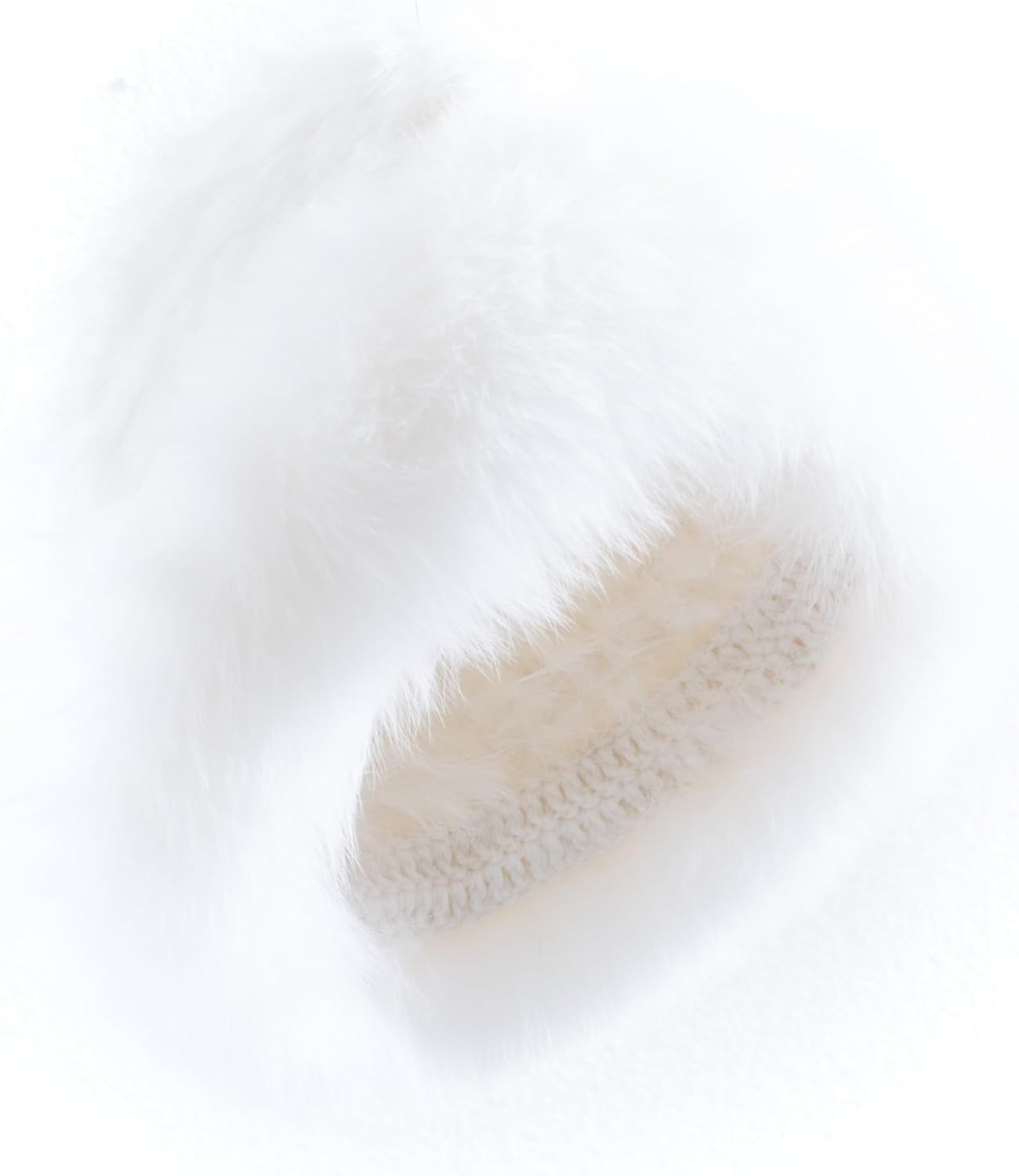 Real Rabbit Fur Hat for Women with Fox Fur Brim, Warm Winter Hat, Russian Ushanka Style for Cold Weather