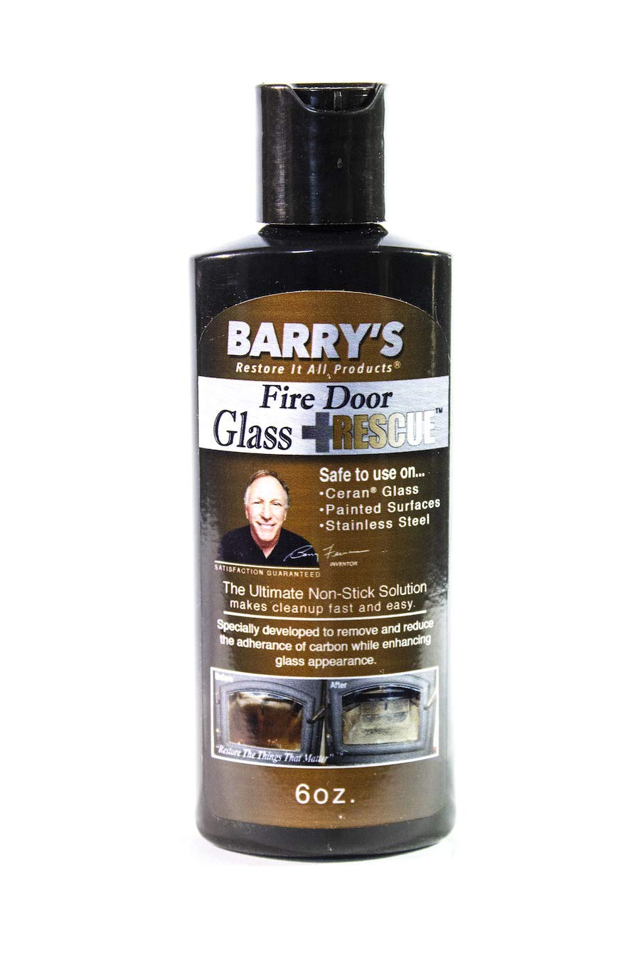 Barry's Restore It All Products - Fire Door Glass Rescue (6oz.) | The #1 selling solution designed to remove & reduce the adherence of carbon while enhancing glass appearance!