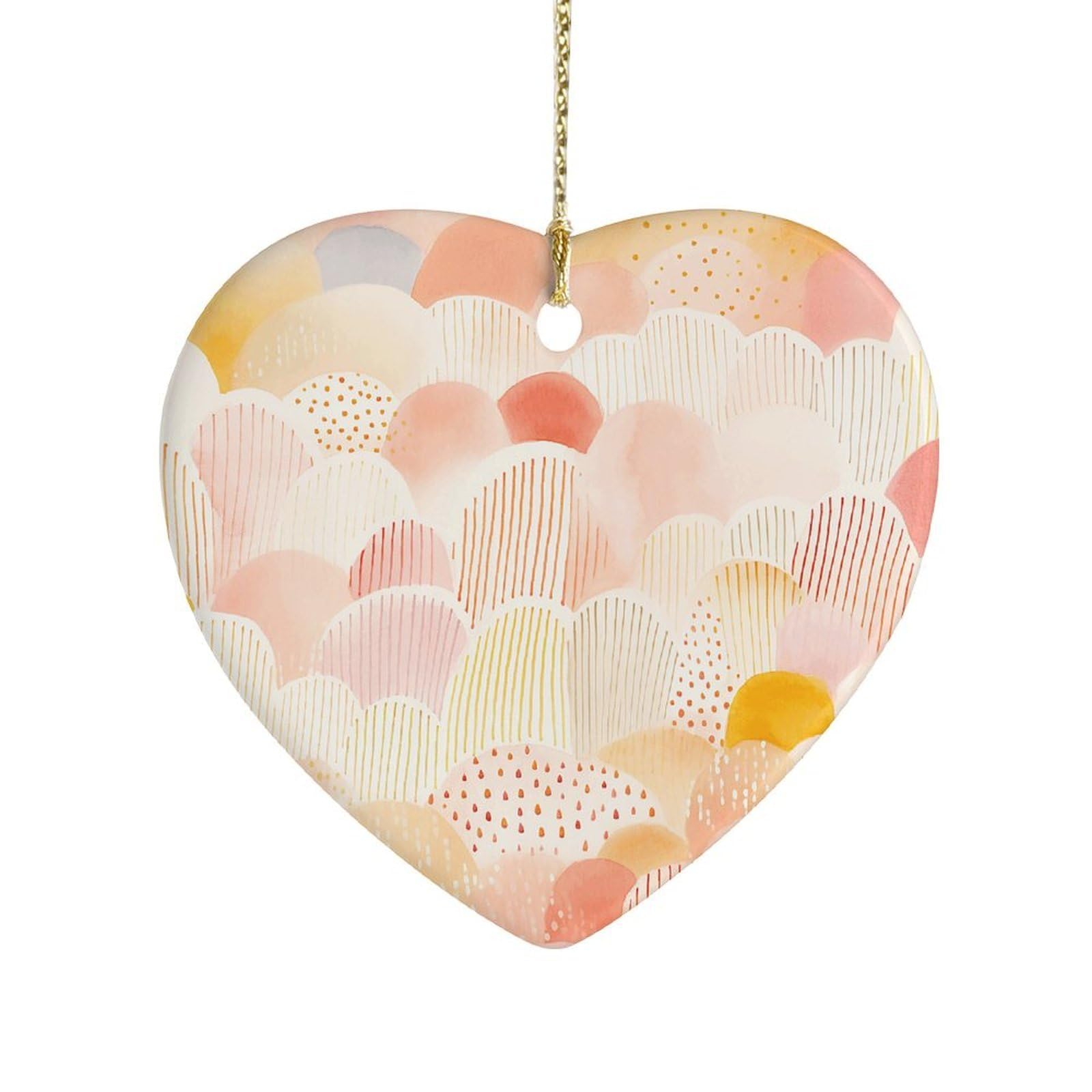 Fekiloot Style Orange And Yellow Ceramic Ornament Home Decor Keepsake