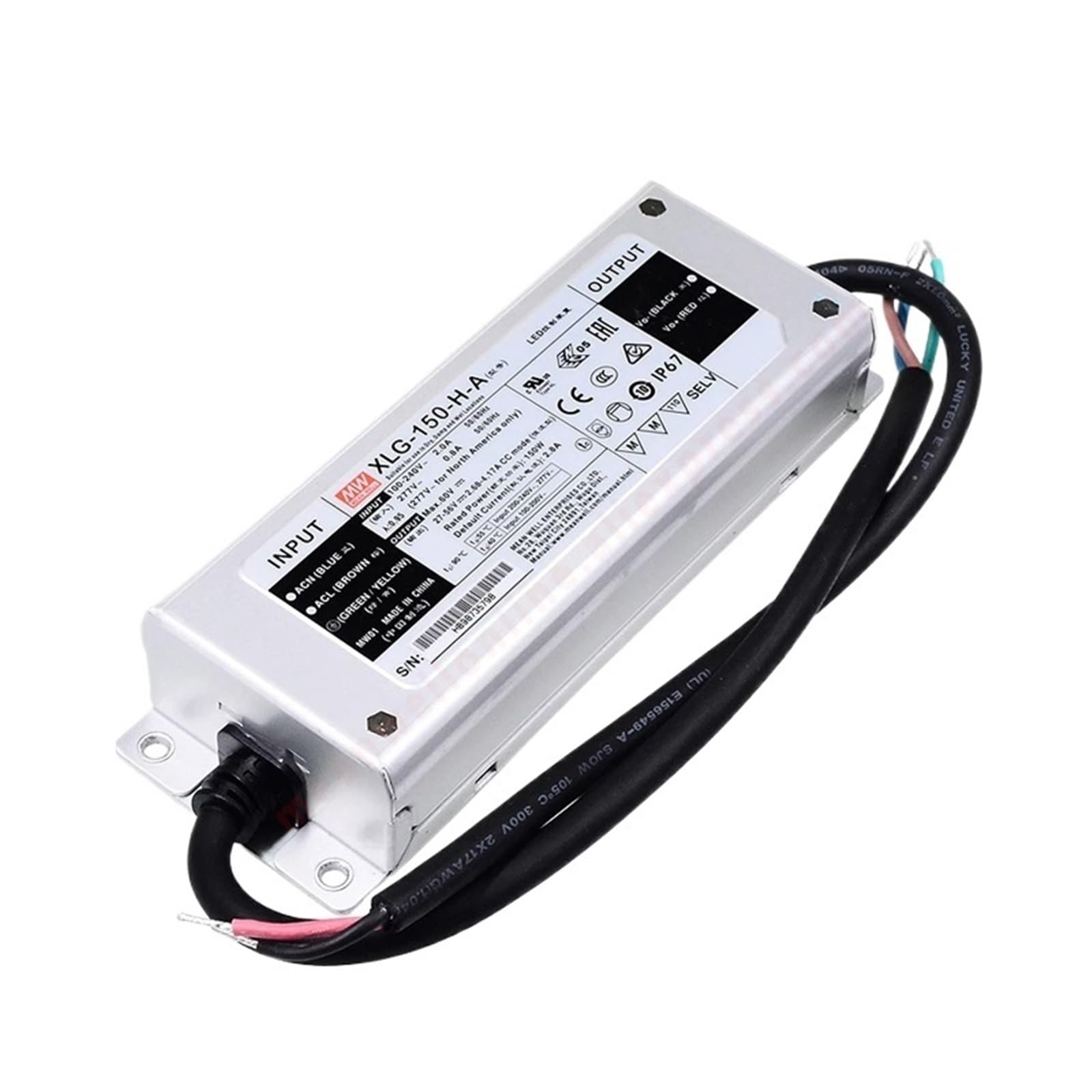 Fcarumiqp Xlg-150-H-A-150W Xlg-150-H-A 150W/27-56V/1400-4170Ma Constant Power Mode Led Driver