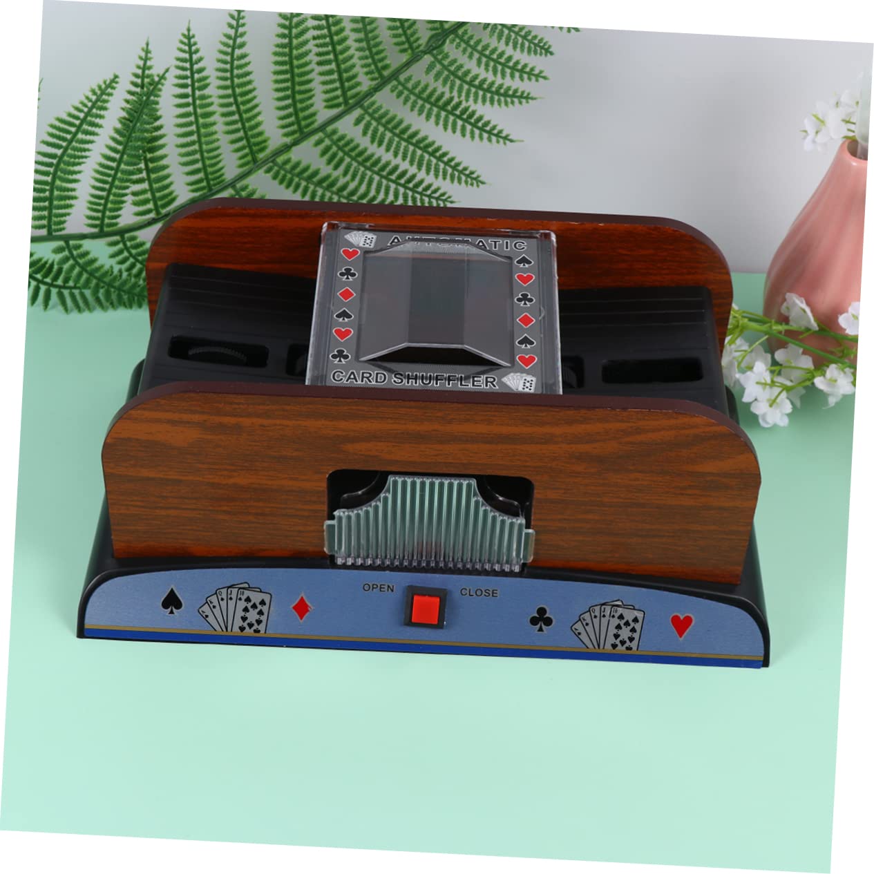 Abaodam Mélangeur Automatique de Cartes à Jouer 1 Pièce Électrique Noir