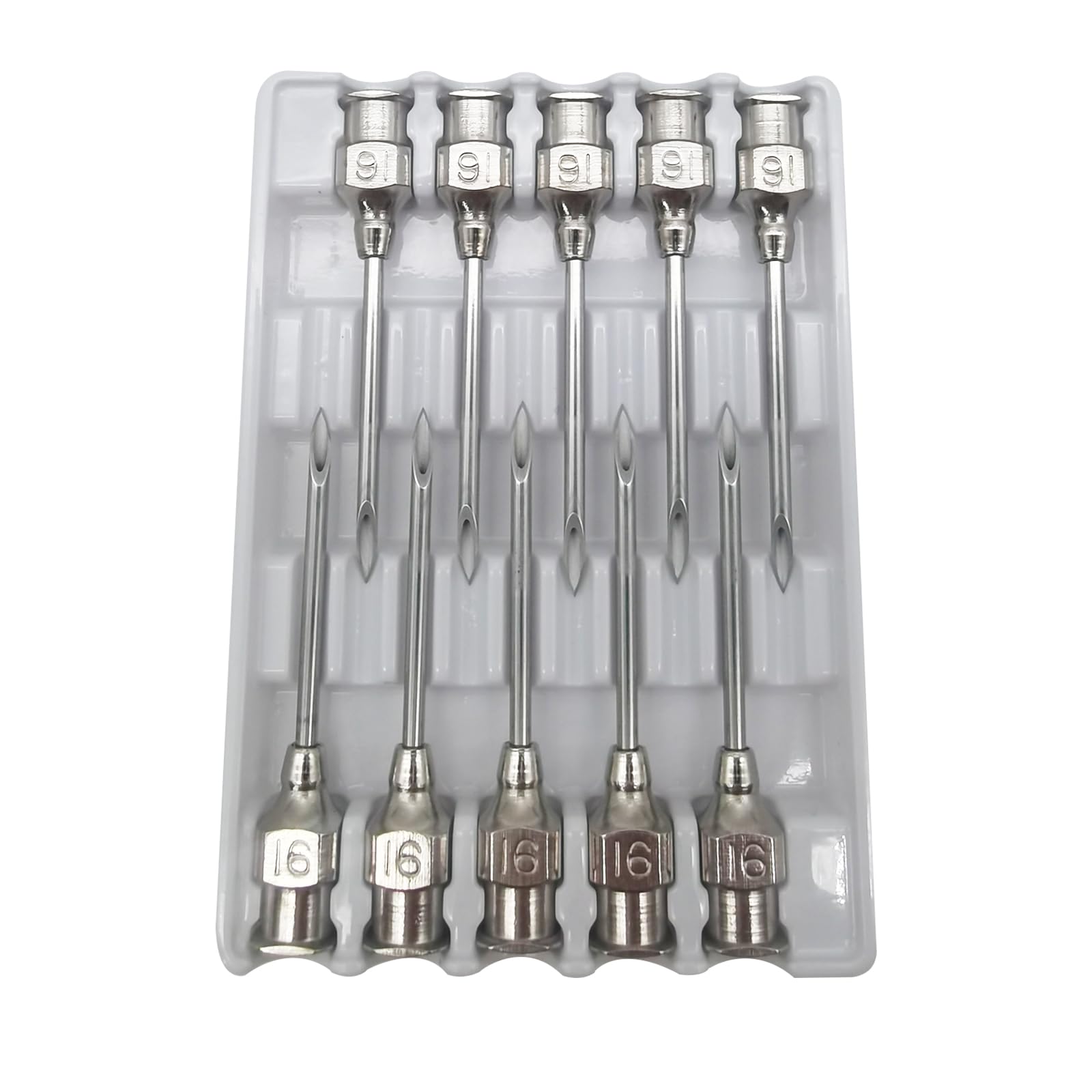 Veterinary Needles Cattle Needle Poultry Injection Needles Suitable for Chickens,Geese,Pigs,Sheep,Horses,Pigeons,Etc (#16X25)