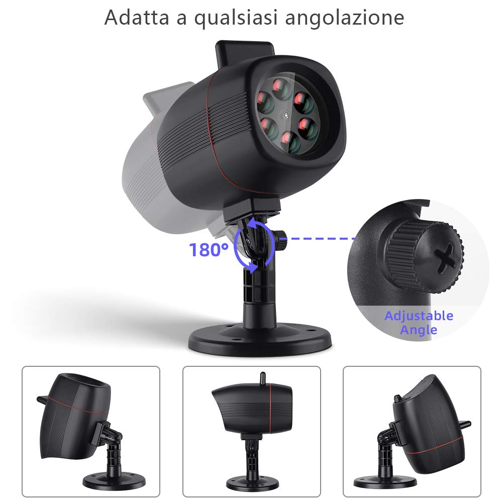 OUSFOT Proyector de luz navideña, IP65 Proyector navideño para interiores y exteriores con 16 lentes intercambiables 2 en 1 Instalación para decoraciones navideñas de Halloween Cumpleaños