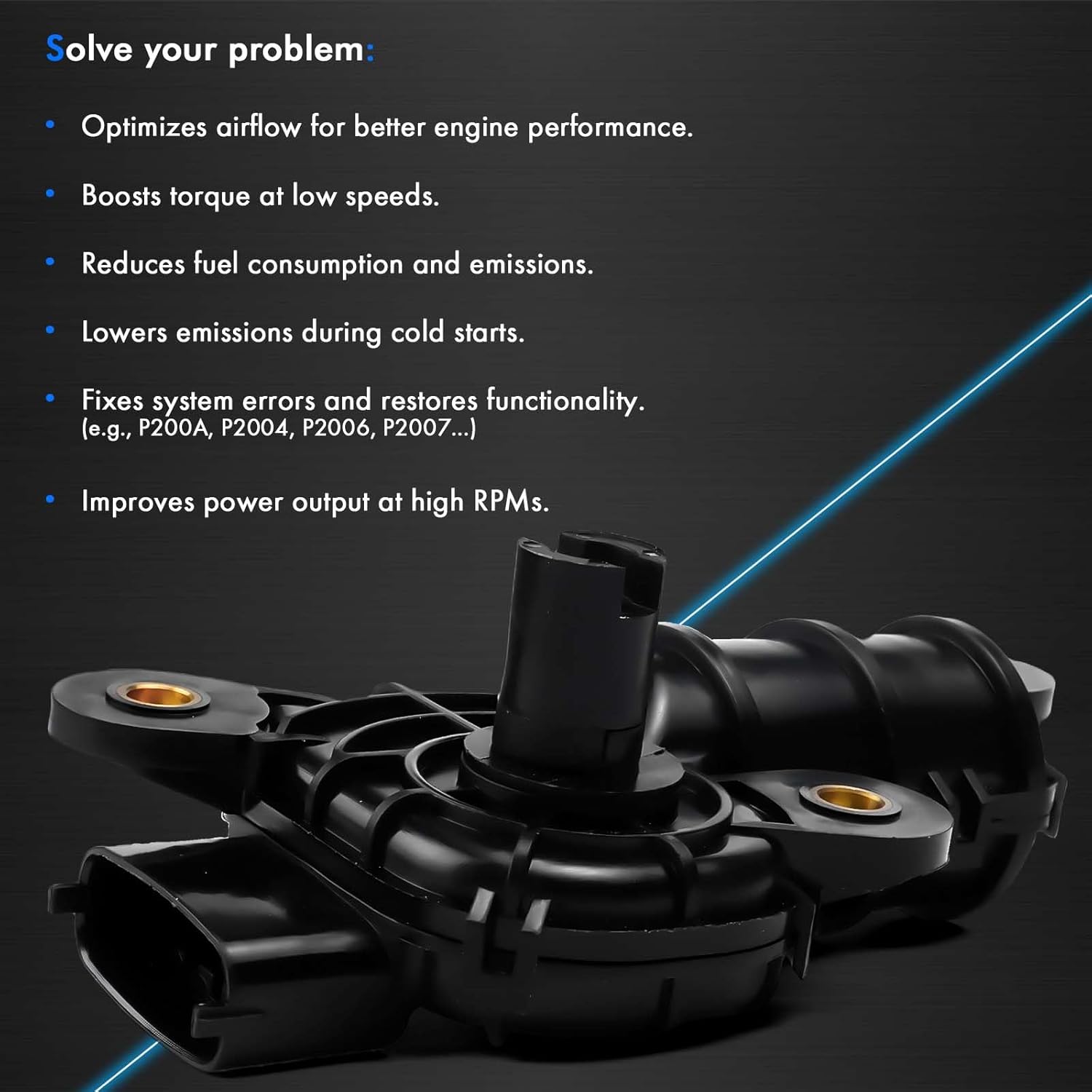 28323-2G300 Intake Manifold Runner Control Motor Fit for Hyundai Santa Fe 10-12 Tucson 10-13 for Kia Rondo 07-12 Sorento 11-12 L4 2.4l Engine VCM Control Solenoid Replace # 911-922 28323-2G000 911922