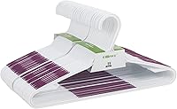 Vista 1 de 30 Pack Bendable Plastic Hangers Light-Weight Non-Slip Clothes/Suit Hangers (Purple)