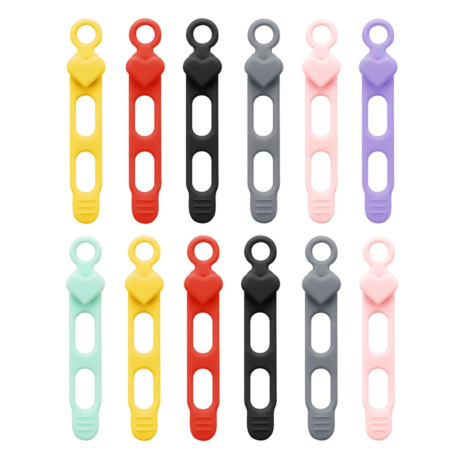 Zentriva Silicone Cable Ties, Reusable Wire Management Straps for Desk