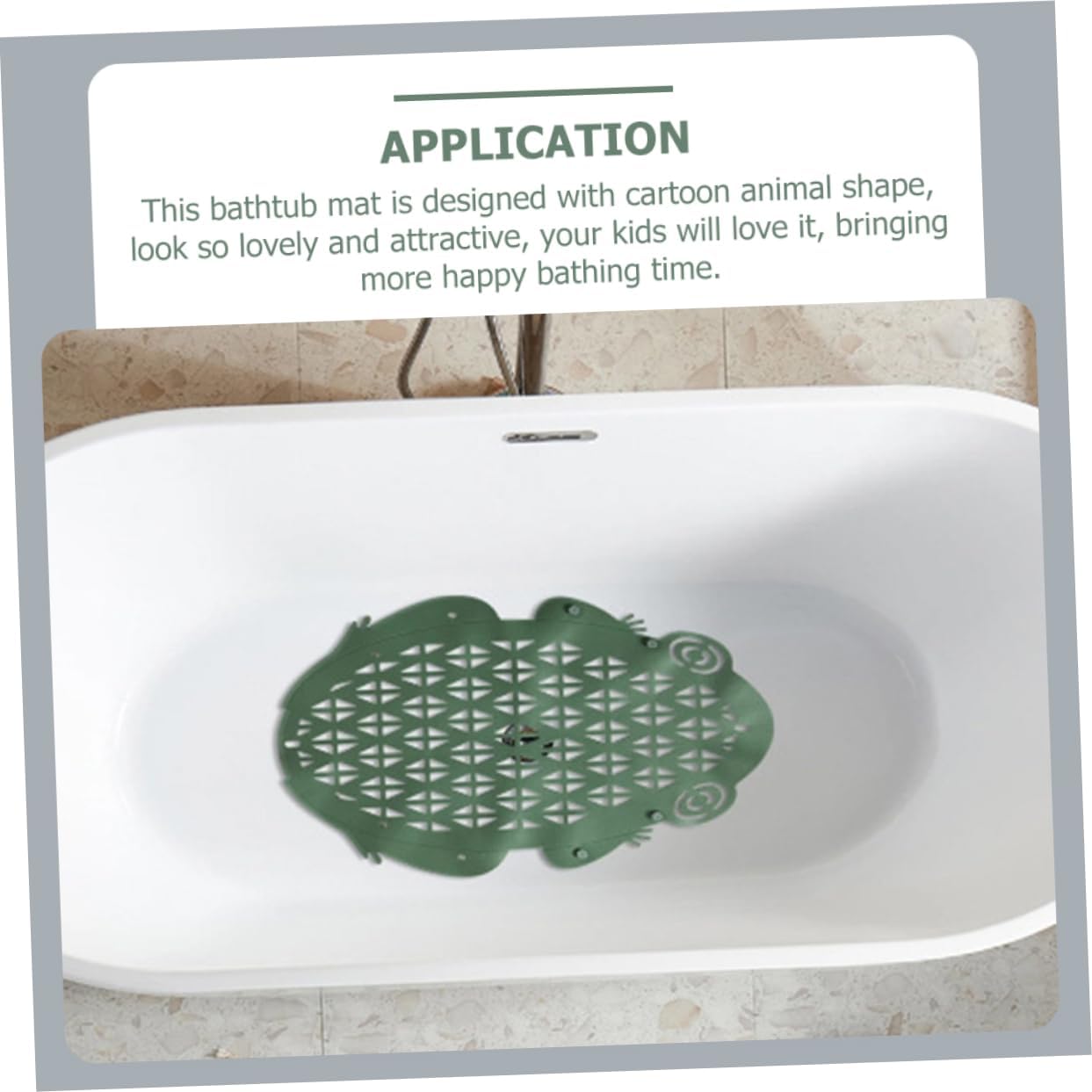 LIFKOME Bathroom Tub Mat Kids Cartoon Bathtub Suction Pad Safety Shower Mat for Toddlers