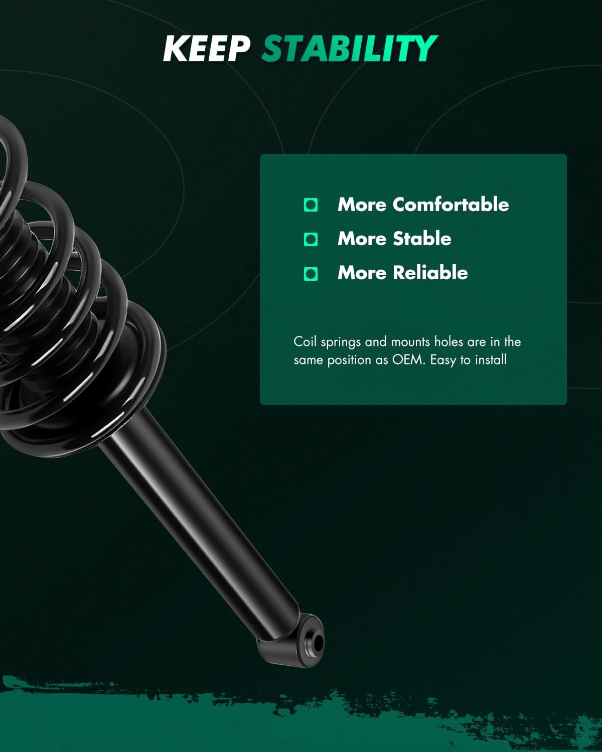 SCITOO Rear Strut Assembly Automotive Replace 171281 Quick Struts Shock for Chevrolet Cavalier,for Pontiac Sunfire - Set of 2