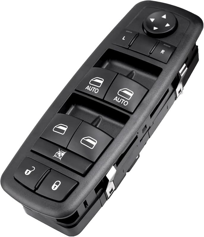 Interruptor do vidro elétrico Hsbang para Chrysler 200, Jeep Cherokee, Chrysler 300, Dodge Charger e Ram – Referência 68231805AA