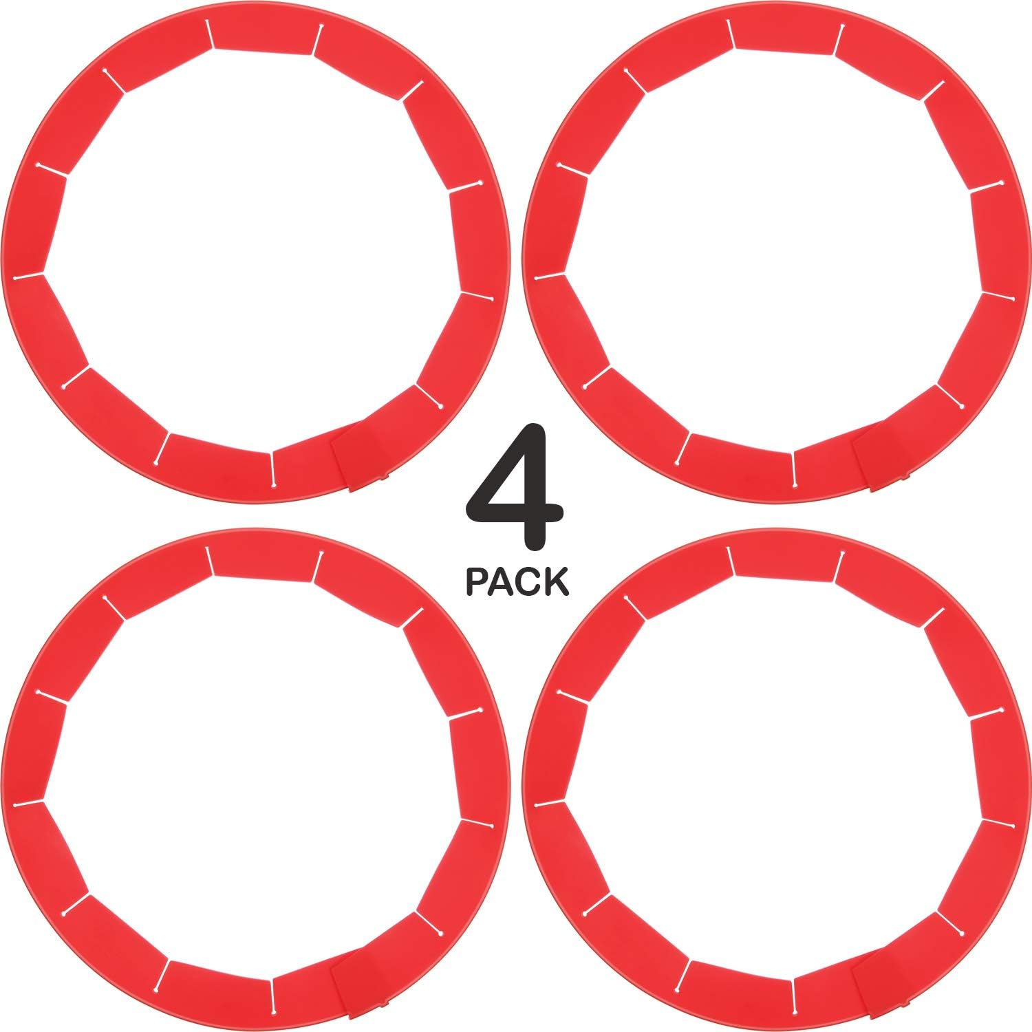 4 Pieces Silicone Pie Protectors Adjustable Silicone Pie Crust Shield