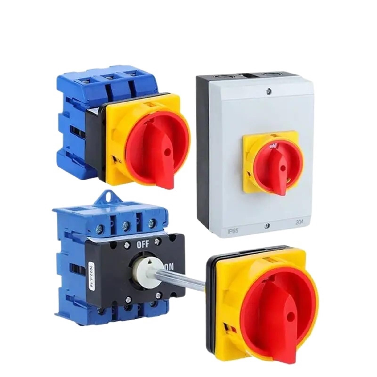 1pcs YMD11 Series 25-100A 3P 4P Isolator Switch Silver Contact ON-OFF Rotary Cam Selector Cabinet Control Waterproof Box LW30(D Type-Box,4P 8Terminals,32A)