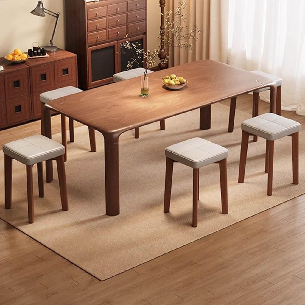 Sgabelli da pranzo in legno senza schienale, impilabili, design portatile, per uso domestico e scolastico
