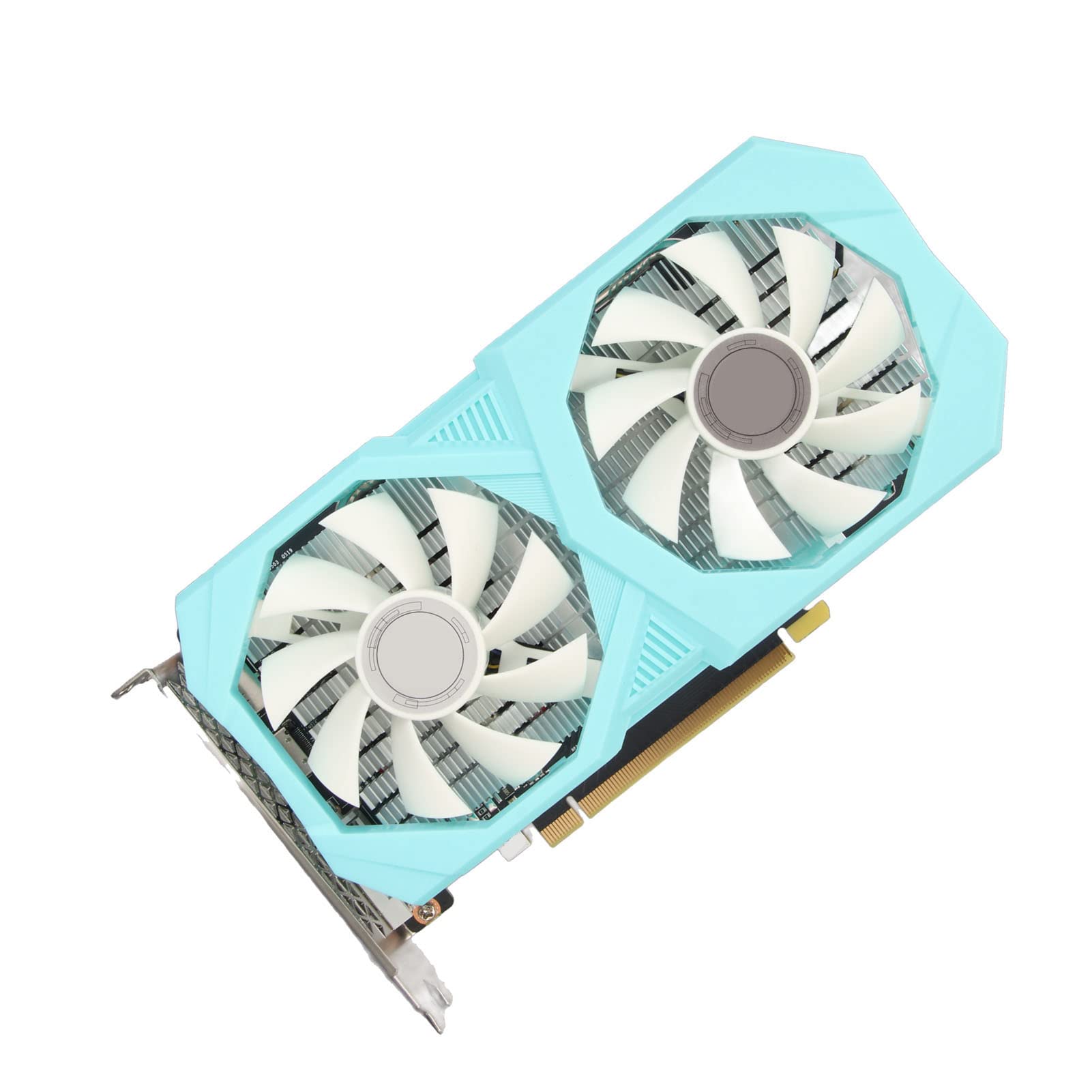 Carte Graphique Bureau 6 Go GDDR6 192 bits PCIe 3.0 avec Ventilateurs Doubles pour Gaming et Multimédia