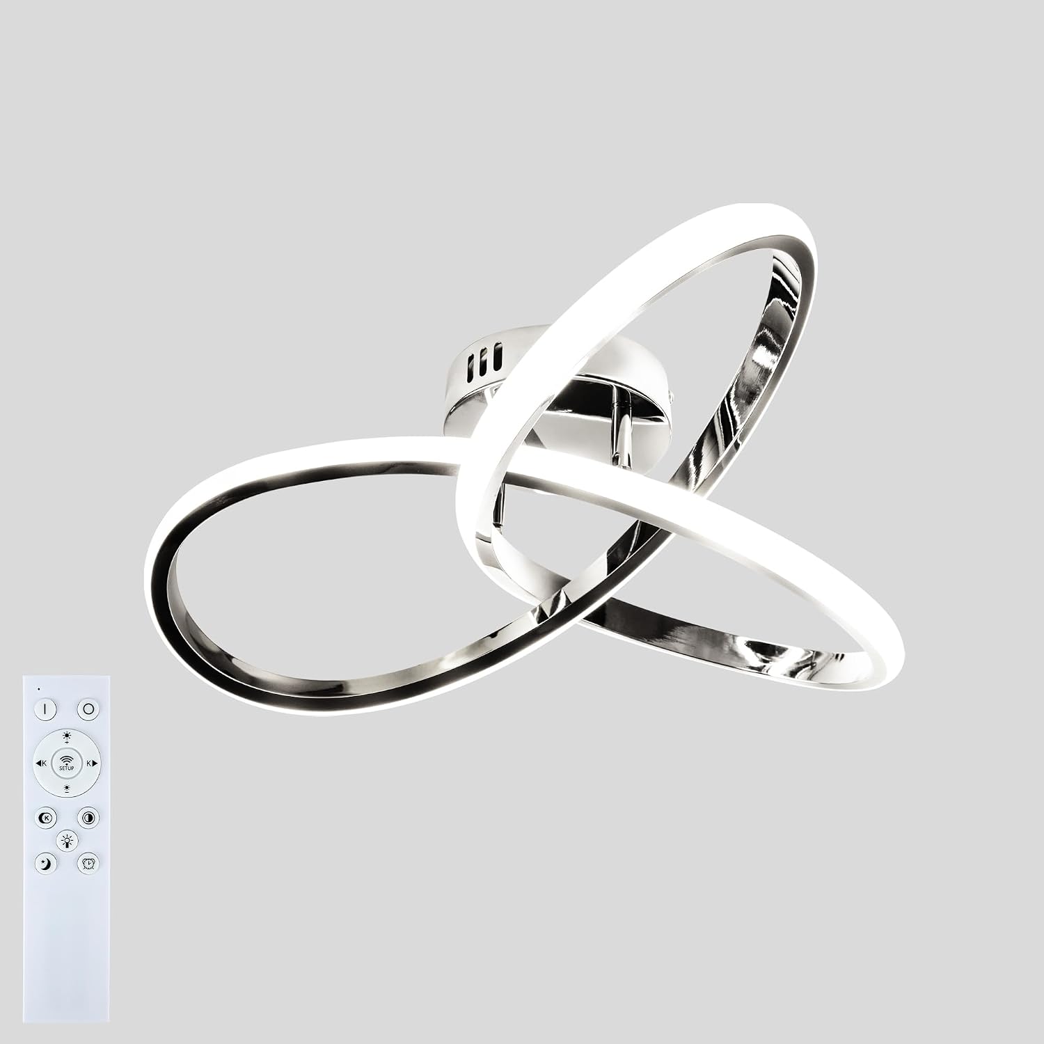 15" LED Ceiling Light with Remote Control, 36W LED Chandelier