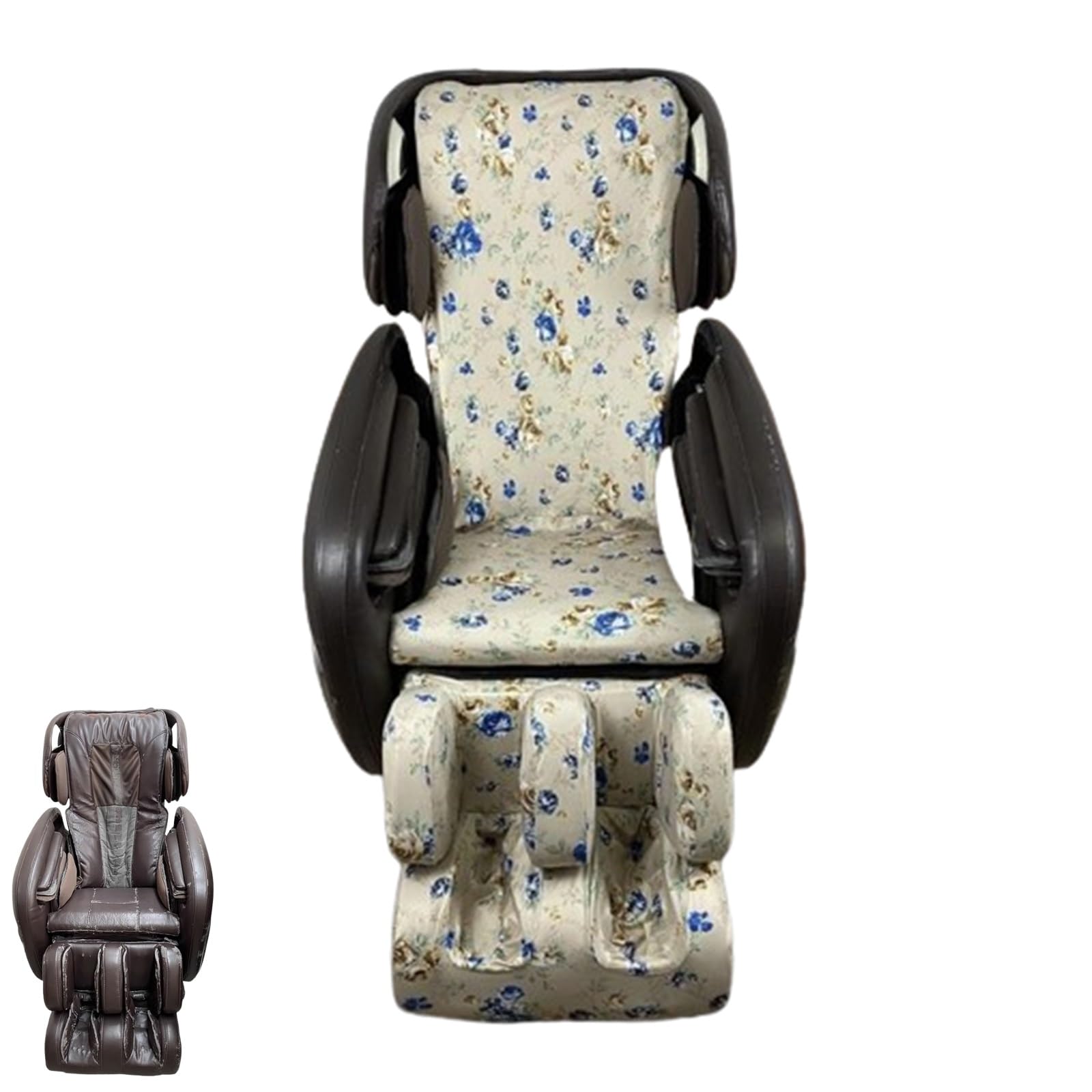 Stretch Massagesessel Bezug,Ganzkörper-Shiatsu Zero Gravity Staubdichter Schutzbezug für Massagesessel Einzelliegestuhl SchutzhüLle Kratzfest Waschbar(Light Khaki)