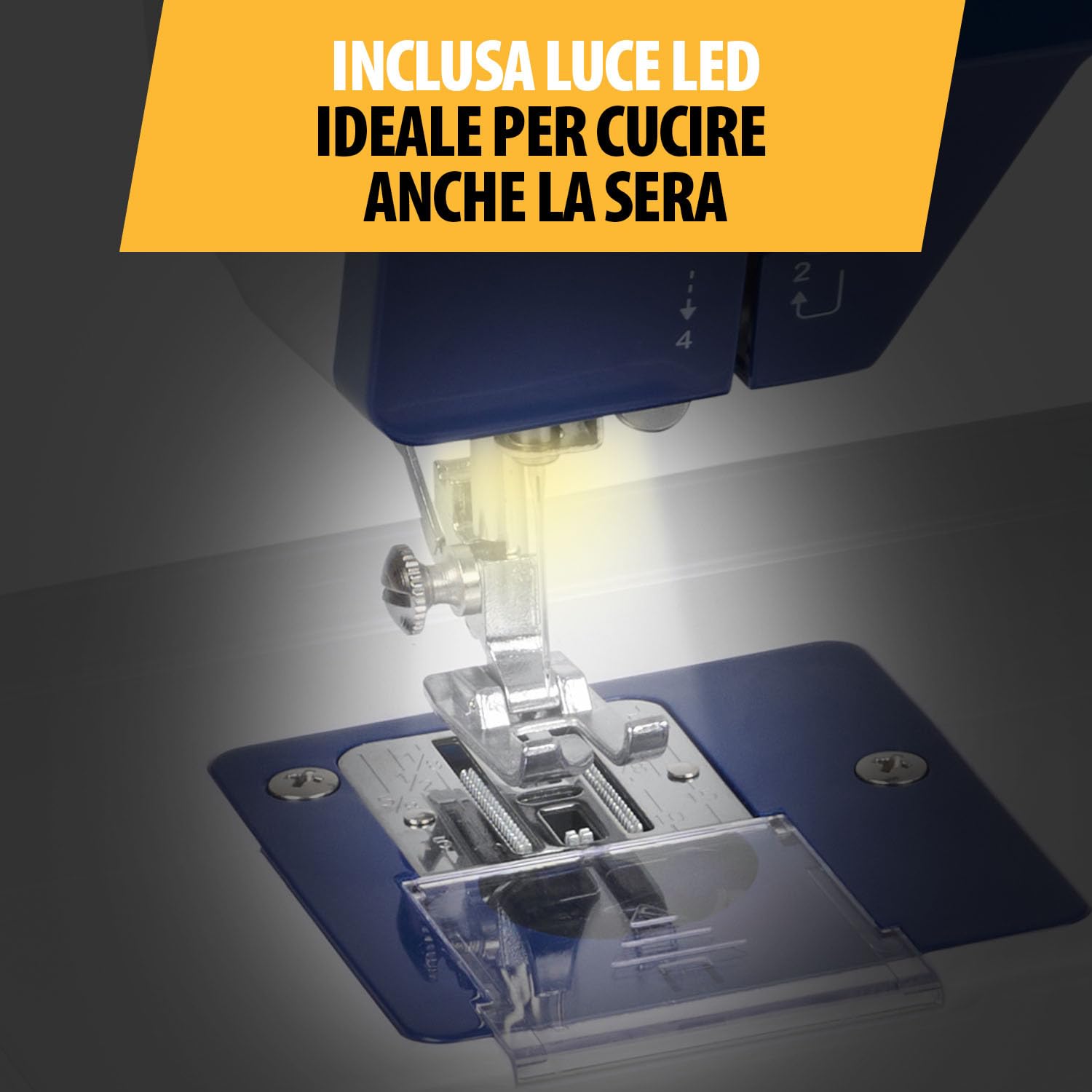 Tristar Macchina da Cucire con 38 Punti, Tavolo Estensibile, Braccio Libero, Luce LED, Infila-Ago Automatico, Tagliafilo, Controllo Velocità, Compatta e Facile, SM-6005