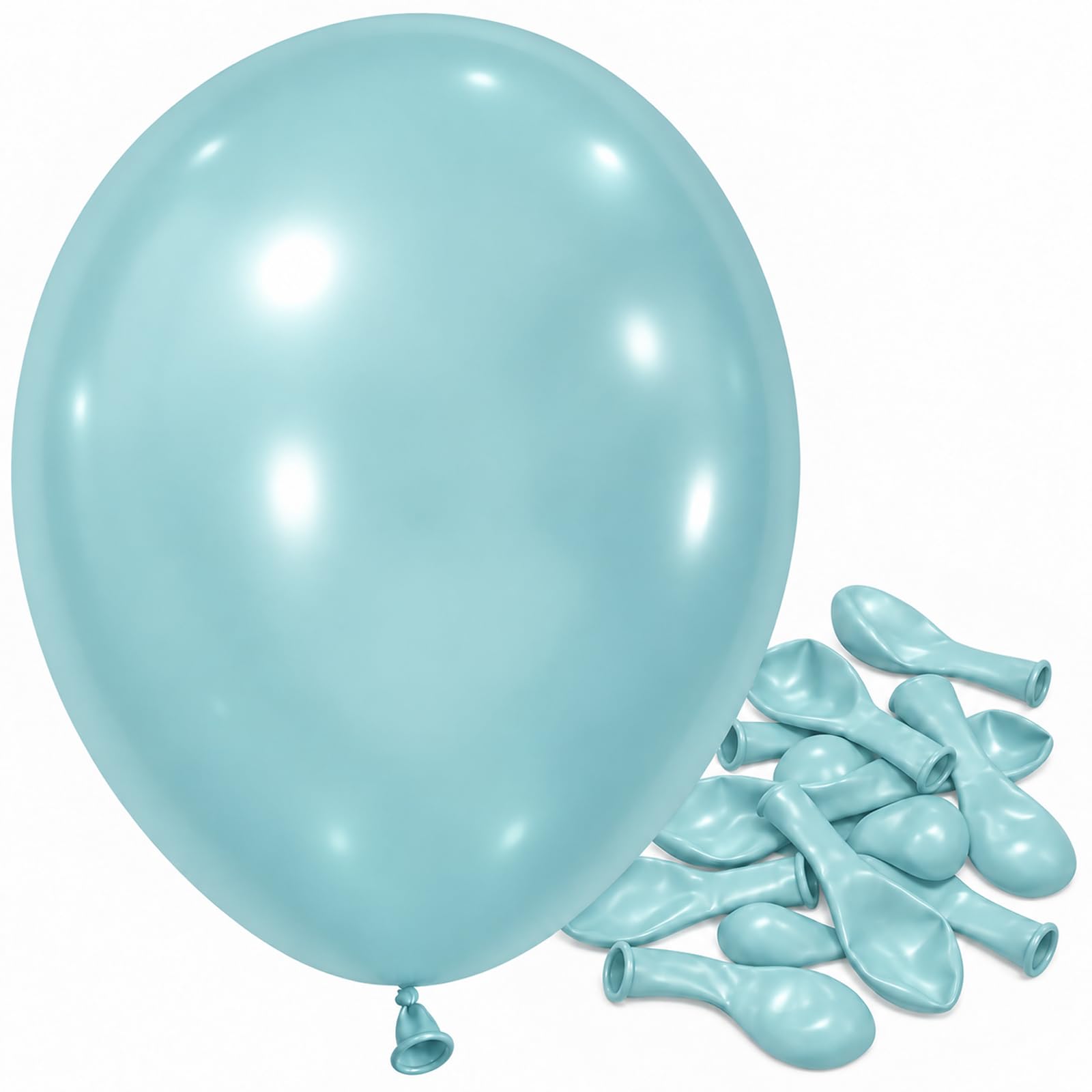 Jobkoo Pearl Dusty Blue Balloons 5 Inch, Mini Small Slate Fog Blue Balloon