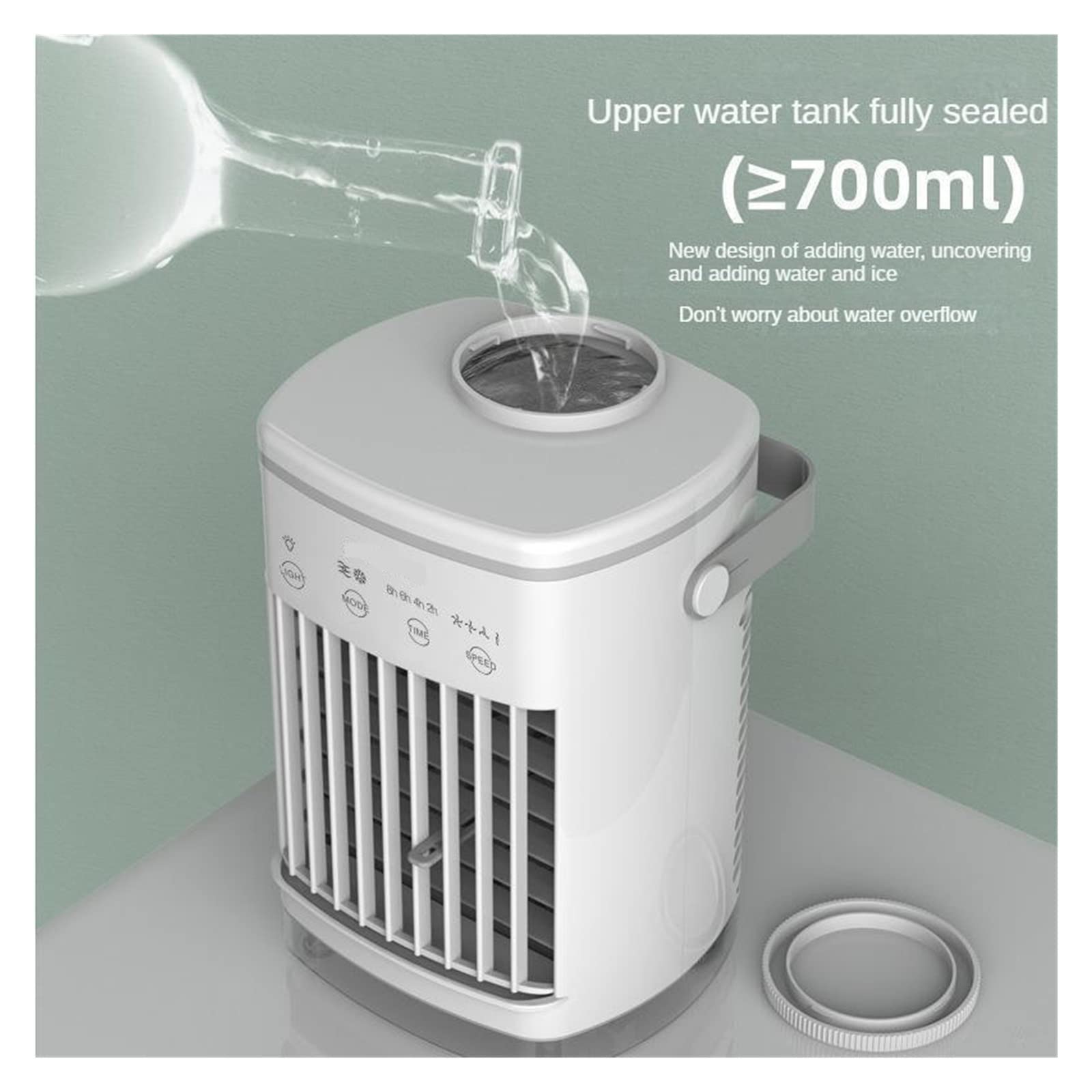 Przenośny klimatyzator Wentylator Mini wentylator chłodzący USB Wentylator klimatyzacji Mały wentylator chłodzący wodę Wentylator natryskowy Chłodnica powietrza do komputera stacjonarnego