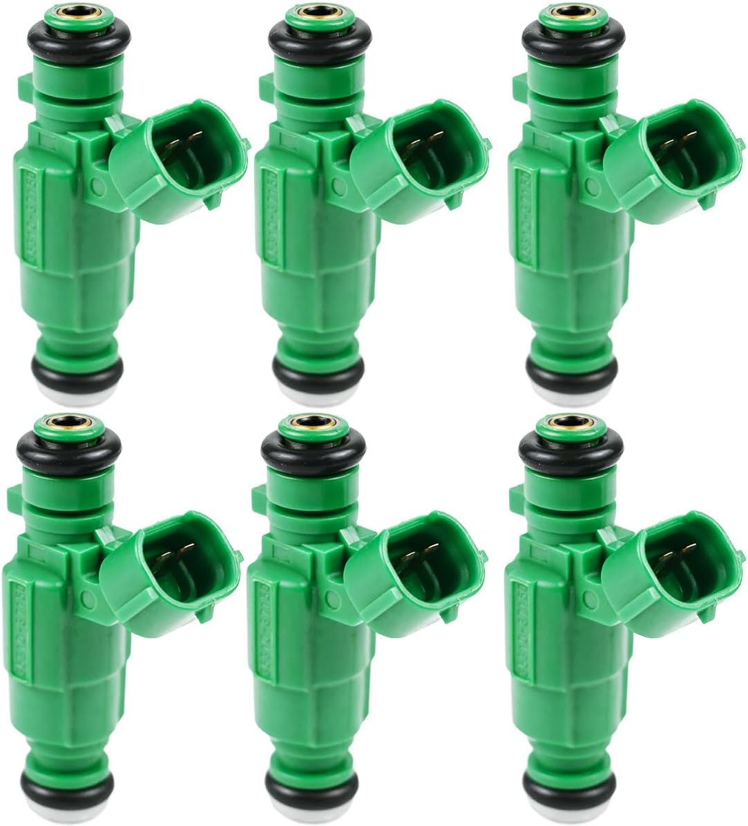 Fuel Injectors Set of 6 Compatible With Hyundai Sonata/Santa Fe/Tiburon/Tucson/Accent, Compatible With Kia Optima Rio Rio5 Sportage 2.5L 2.7L 1999-2010, 35310-37150