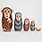 Bits and Pieces - Nesting Monkeys - Hand Painted Wooden Nesting Dolls - Matryoshka - Set of 5 Dolls from 6 Tall