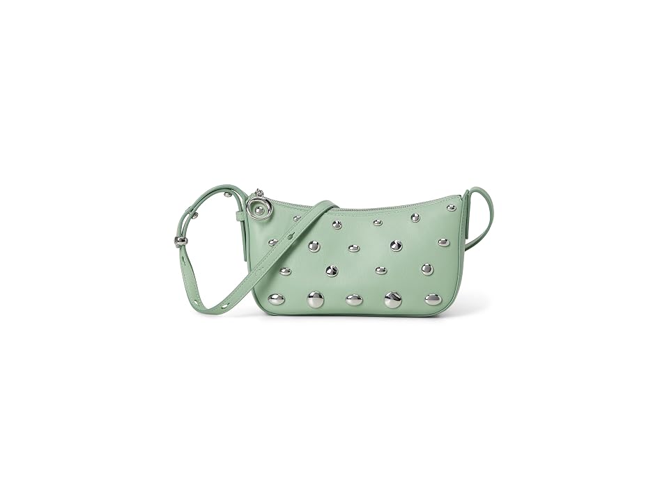 Kate Spade New York Halo Studded Fine Grain Leather Crossbody Wallet Women's Handbags Crisp Sage, Leather/Suede