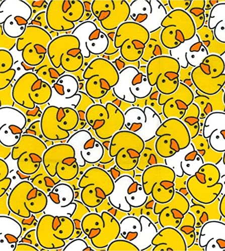 Tissu polycoton canards en caoutchouc grand métrage de 5 mètres anti-froissement laize 110cm