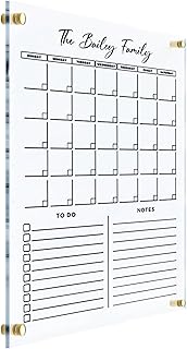Acrylic Family Planner Wall Calendar - Personalized Calendar 2026, Perso...