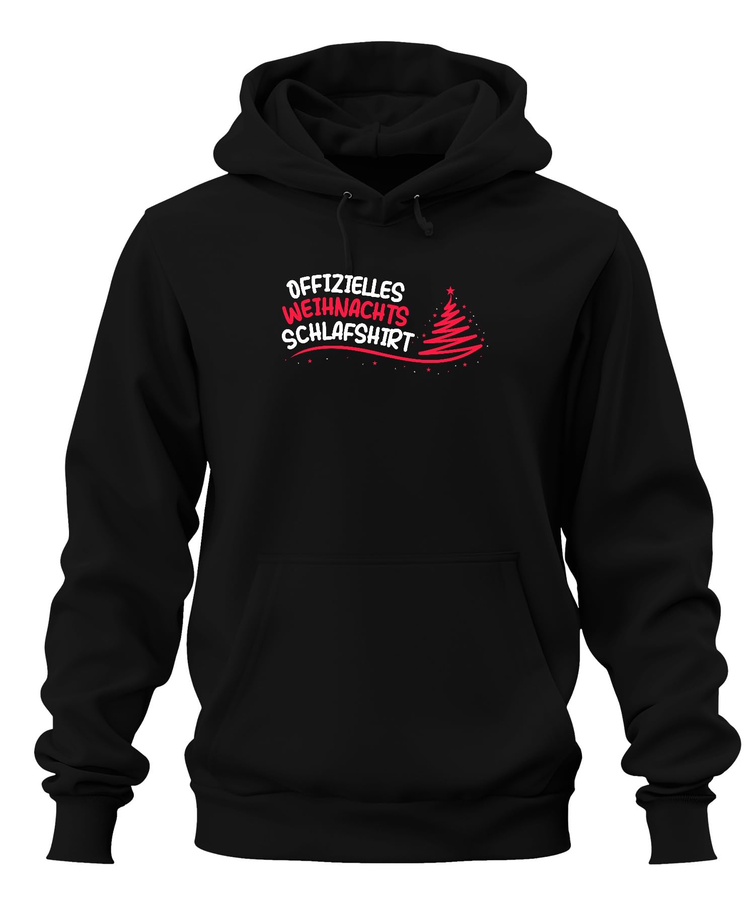 Maglietta natalizia ufficiale con scritta "Christbaum – Natale Natale Natale Xmas Christmas Unisex Felpa con cappuccio