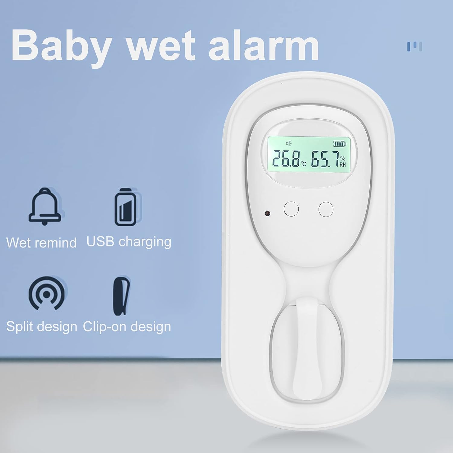 Wet-Stop Bedwetting Wireless USB Rechargeable Enuresis Alarm with Sound and Strong Vibration for Boys or Girls, Proven Solution for Bedwetters : Health & Household
