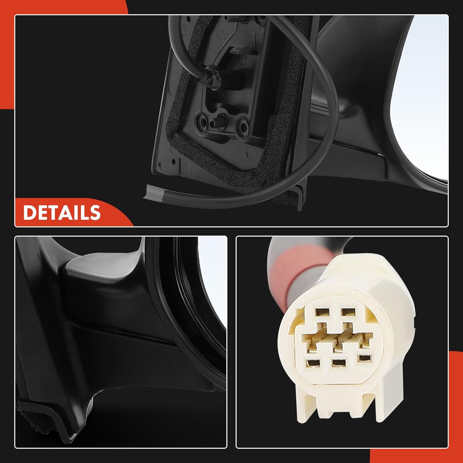 A-Premium Passenger Side Power Door Mirror Compatible with Toyota Corolla 2009 2010 2011 2012 2013 - Heated Manual Folding Black Outside Rear View Mirror - North America Built - Replace# 87910-12D60