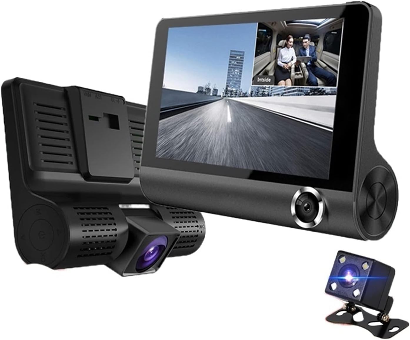 Auto DVR 3 4.0 Inch High Definition Dash Camera 3 Way Car Dual Lens with View on Camera Video Recorder Auto Dash Cam