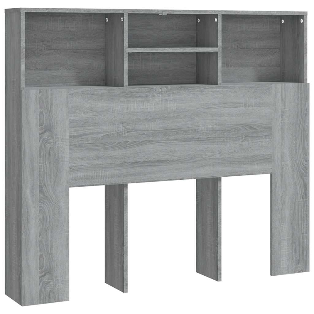 vidaXL Armoire de tête de lit Sonoma Gris 120x19x103,5 cm