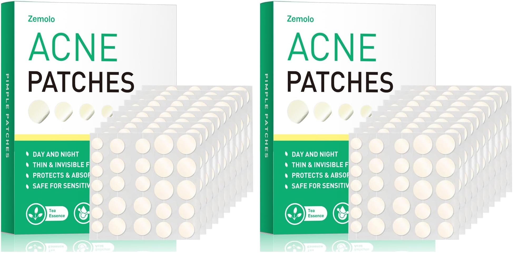 Zemolo 600 Stück Pickel Patch Pimple Patches Hydrokolloid Pickelpflaster