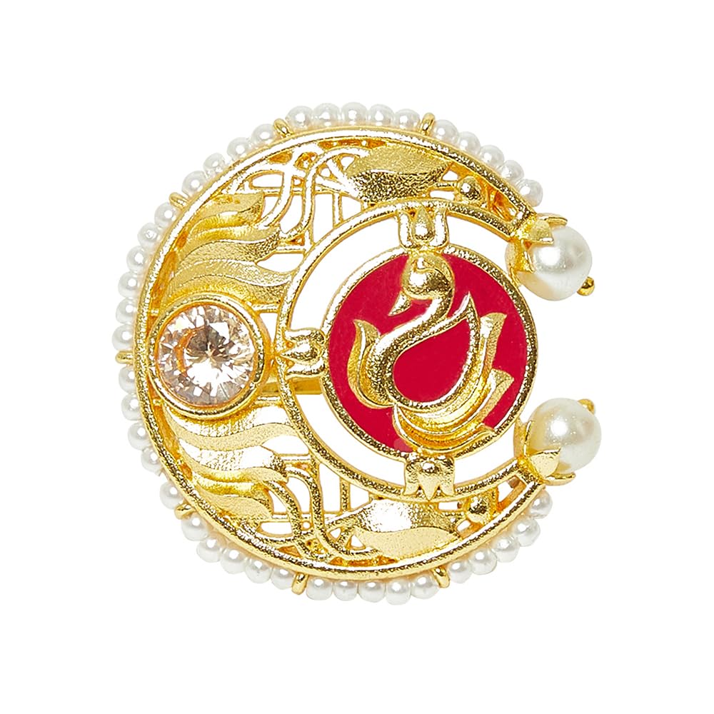 VOYLLA Filigree Design Gold Toned Faux Pearls Brass Ring (B0CR1FCFWG) Amazon Price History, Amazon Price Tracker