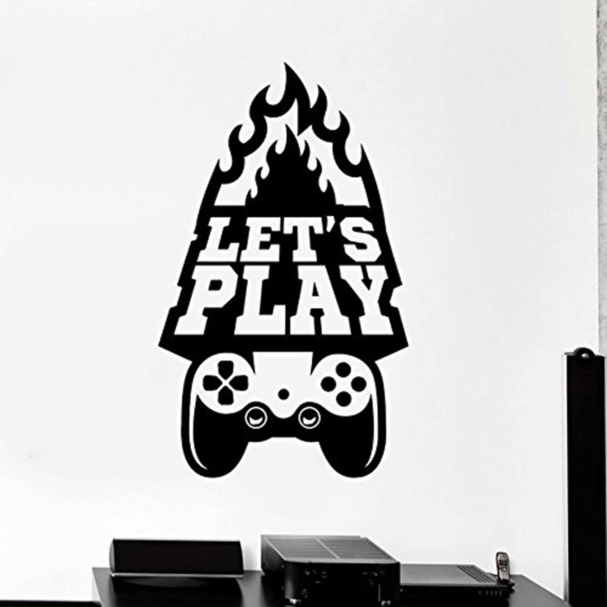 ELTON Lets Play Game Room Decal Sticker Wall Vinyl Art Design Gamer Cool Funny Game Room (B07CRLMPYX) Amazon Price History, Amazon Price Tracker