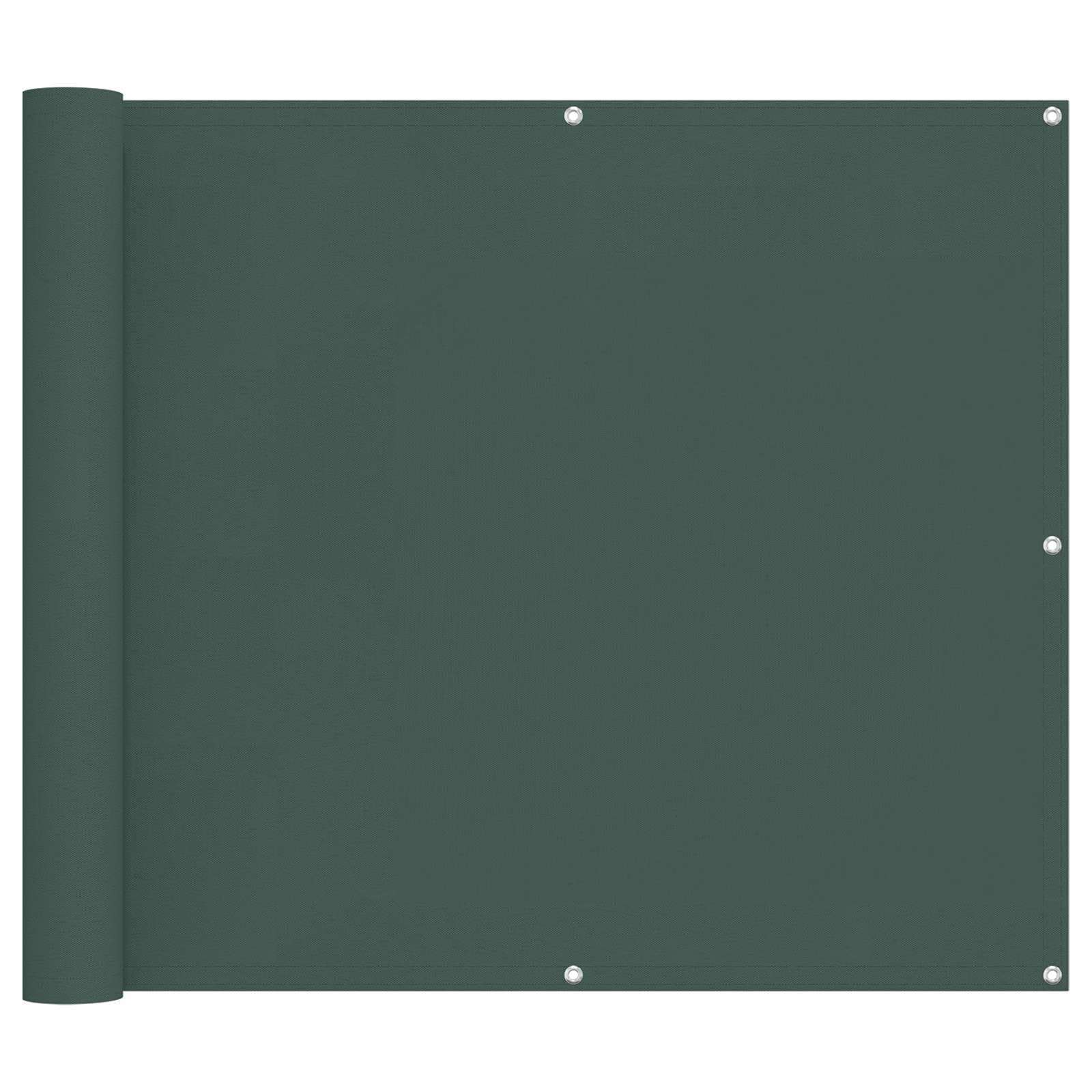 vidaXL Pantalla de Balcón Verde Oscuro 100 x 400 cm Tela Oxford, Panel de balcón Moderno, Resistente a UV, Agua y Durable, solución de Sombra para jardín, terraza, Patio