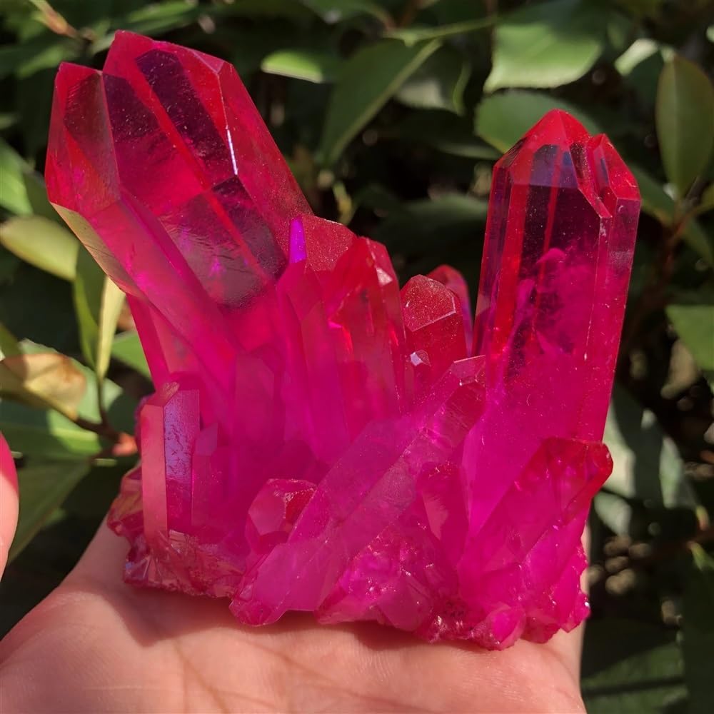 Stone Aura Angel Plating Color Crystal Cluster Quartz Wedding Decoration(Size:1pcs) Gemstone Stone