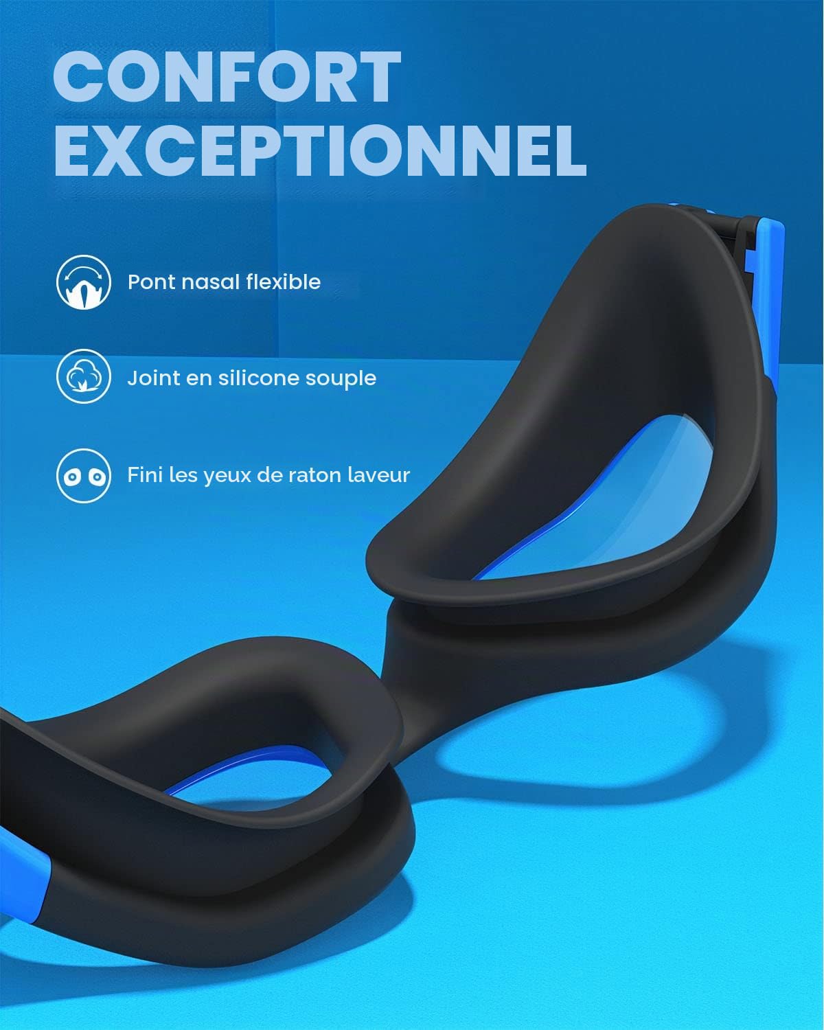 ZIONOR G1 Lunettes de Natation Polarisées Mirror Anti Buée Anti UV Unisex Adulte