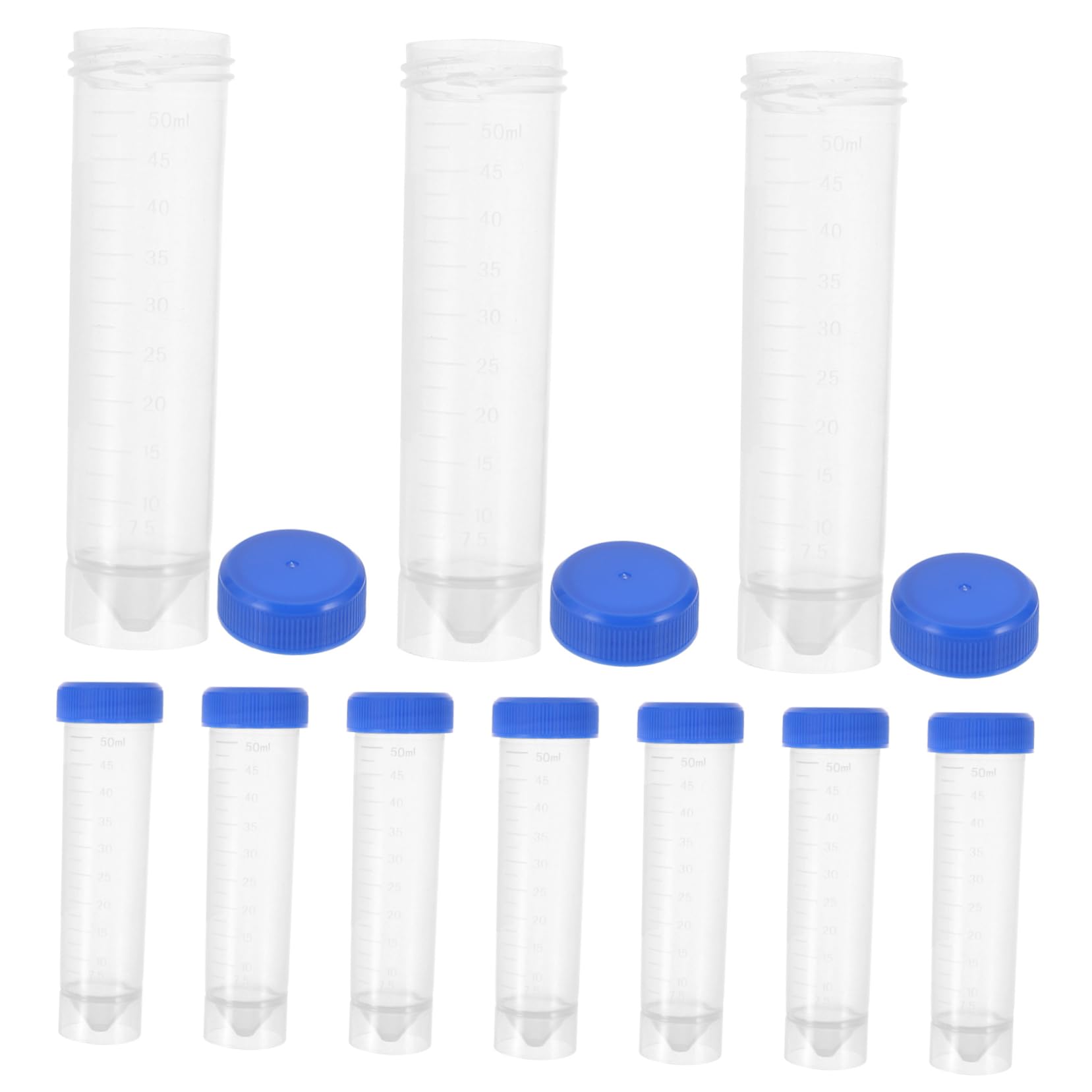 Sosoport Plastica Provette da Centrifuga con Scala e Tappi a Vite 50ml