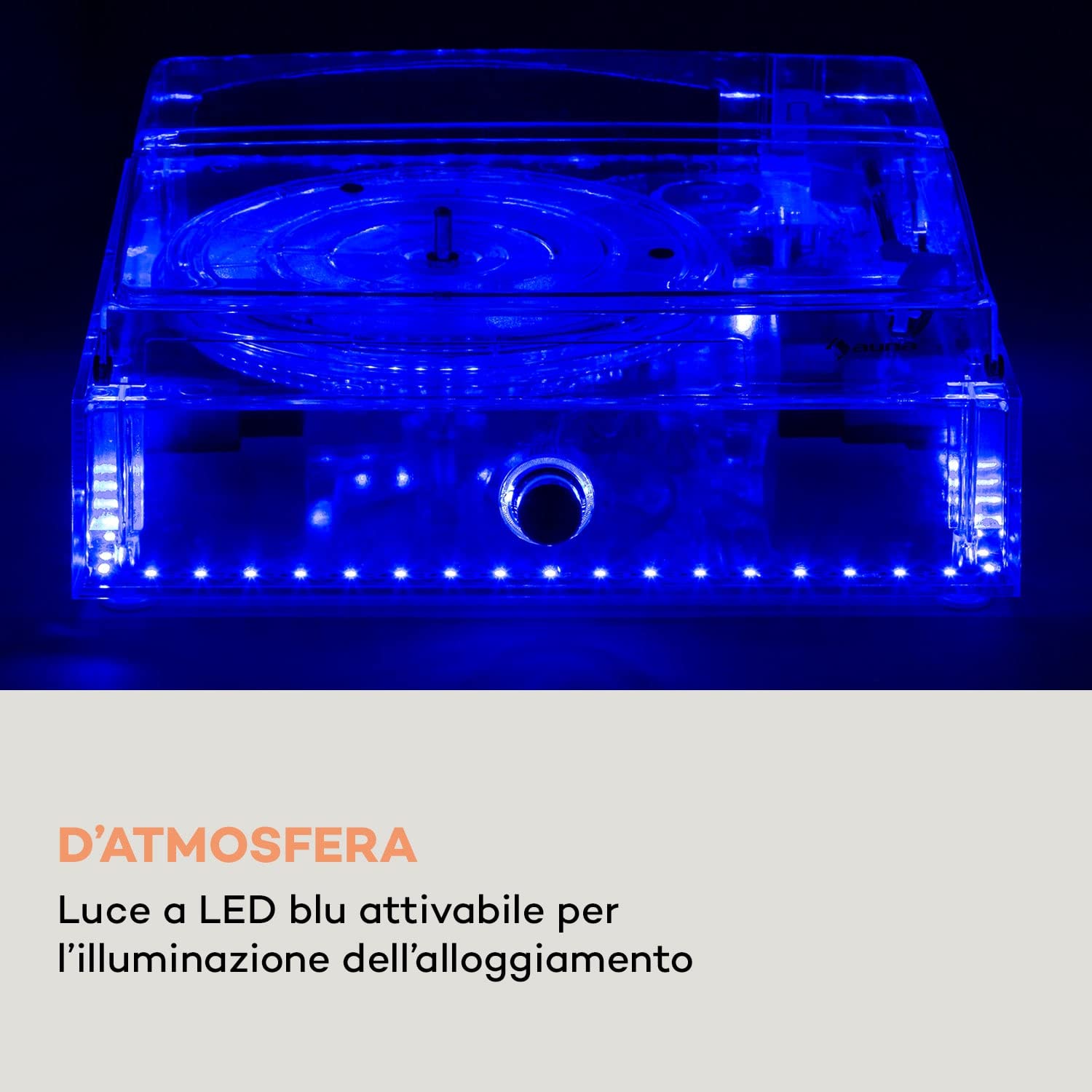 Auna ClearTech - Giradischi, giradischi per vinili con altoparlante stereo, 33/45/78 giri, giradischi Bluetooth