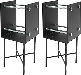 2Pcs Post Bases Fit 7"x 7" Wood Posts, 7.74x7.5x18.7in Carbon Steel U-Shape Post Base Post Anchor Bracket for Deck Railing, Patio Post, Fence