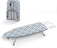 Vista 8 de Tabla de Planchar Plegable de Metal para Mesa con Soporte para Plancha, Tabla de Planchar Portátil Pequeña con Cubierta de Algodón Resistente al