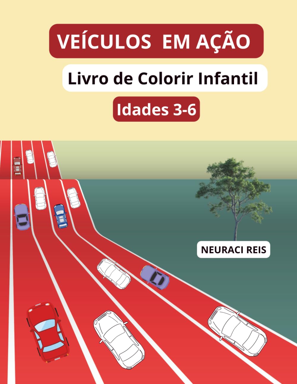VEÍCULOS EM AÇÃO: Livro de Colorir Infantil