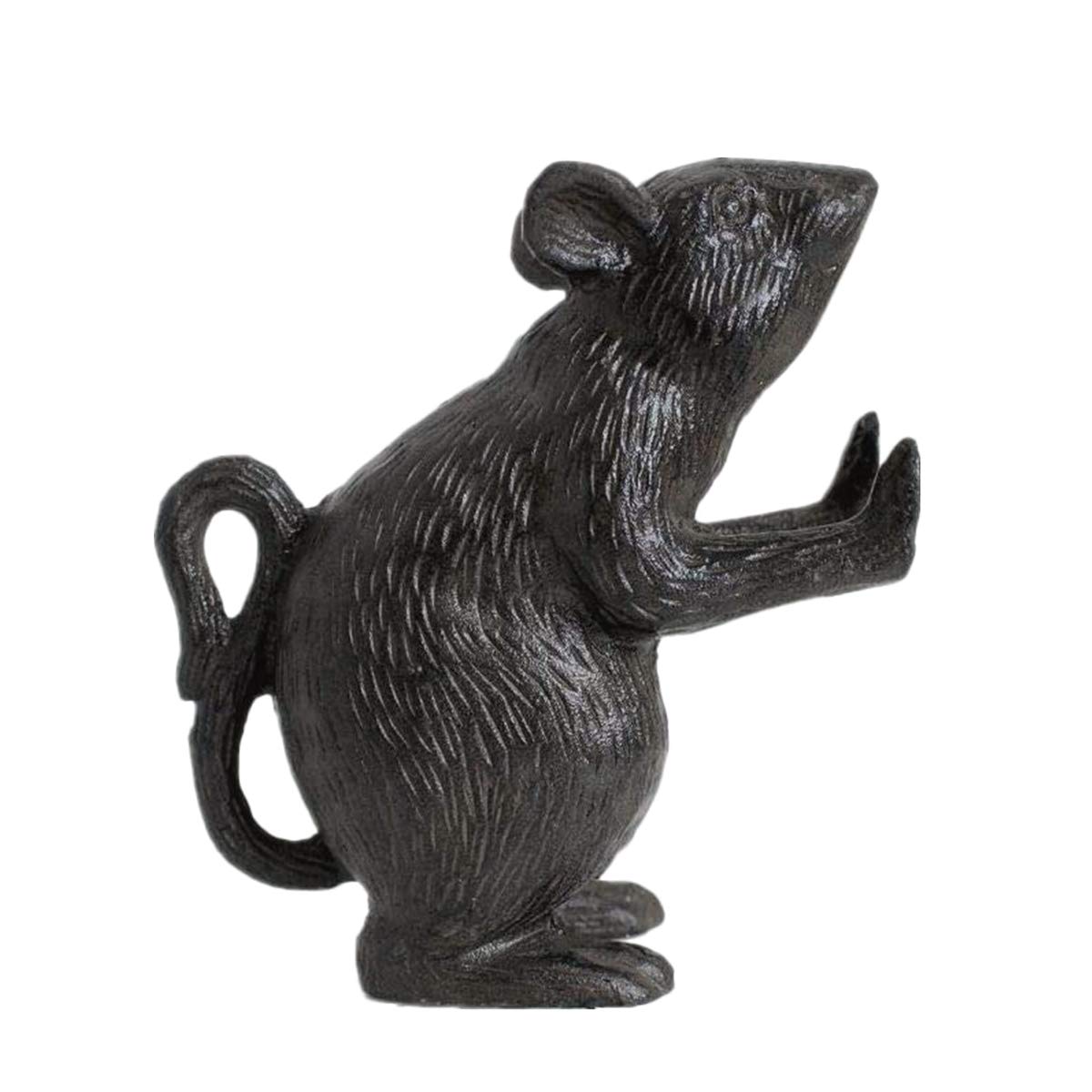 TentHome Antique Style Cast Iron Door Stopper Decorative Mouse Door Wedge Stop (Mouse)