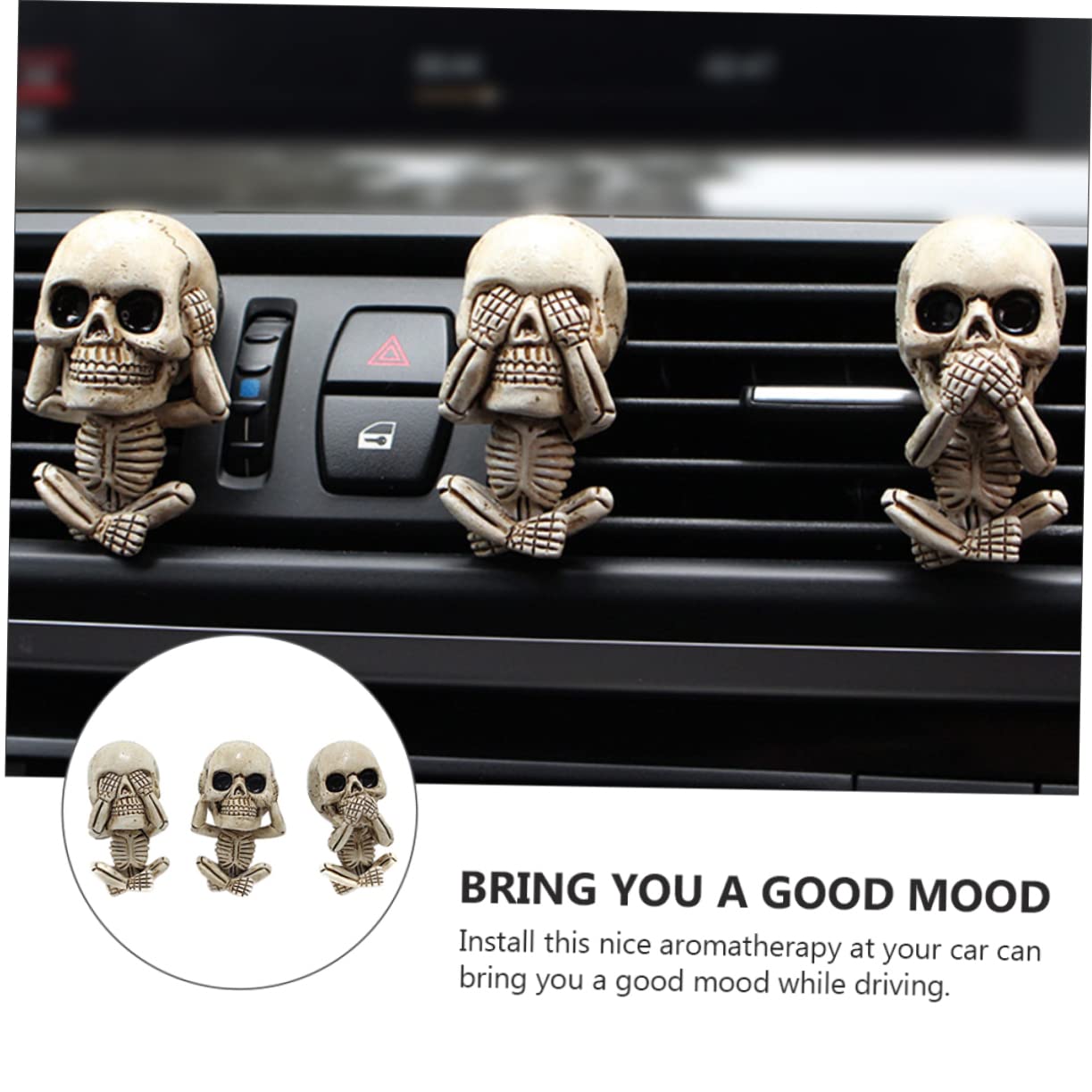 Amosfun 6stücke Teiliges Auto Aromatherapie Schädel Duftspender Für Frischen Fahrzeuginnenraum Kreative Deko Für Auto Langlebig Und Praktisch Für Freunde Und Autofahrer