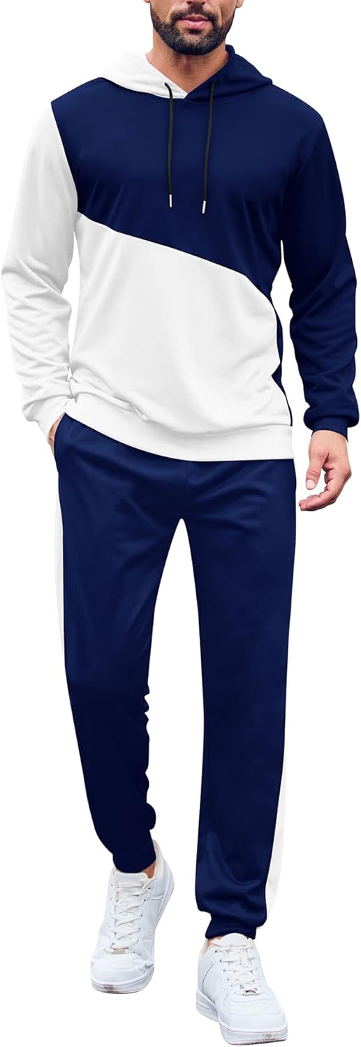 LecGee 2 Piece Men Hoodie Casual Hooded Athletic Tracksui Casual Running Jogging Sport Pants Suit Sets Outfits for men - Image 2