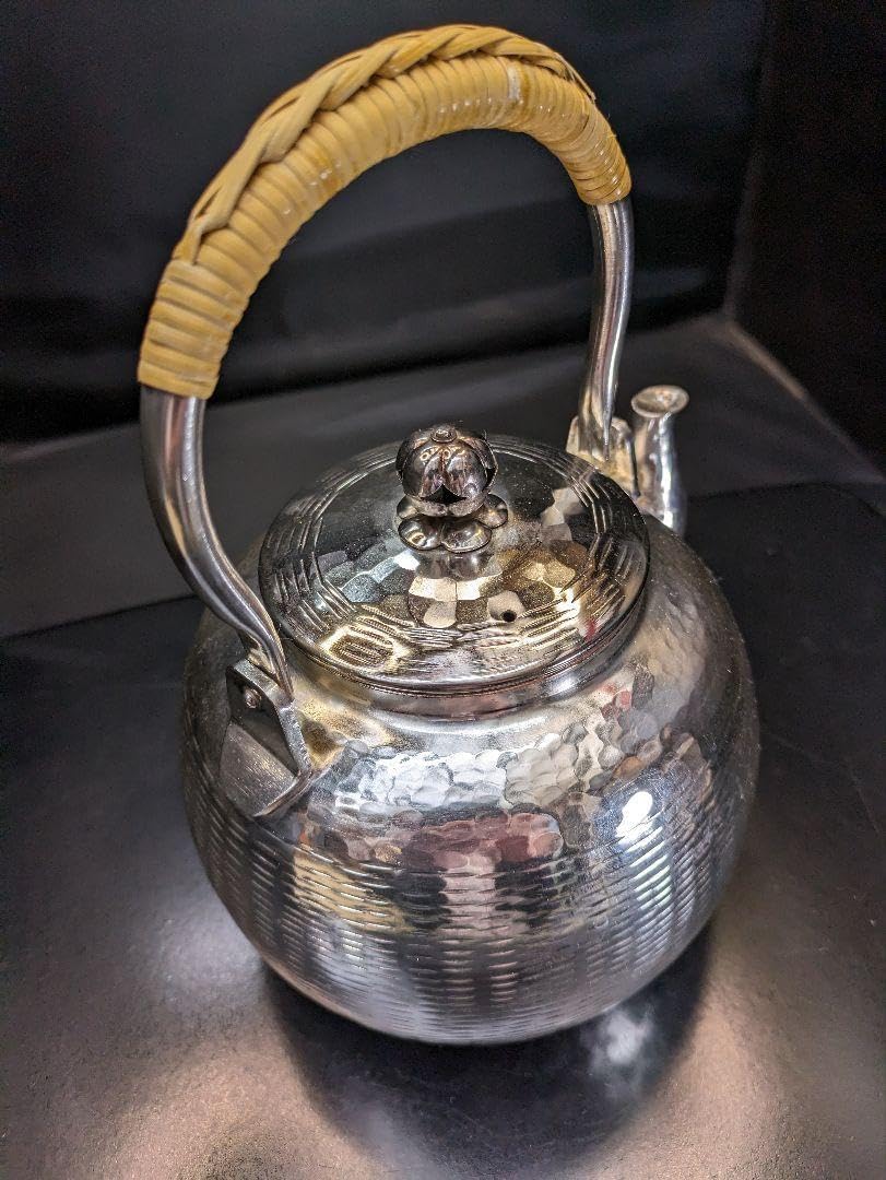 平安 秦造 ★★ 純銀 槌目 丸形 湯沸 急須 シルバー 茶道具 平安 秦造 純銀 槌目 丸形 湯沸 急須 シルバー 茶道具 平安