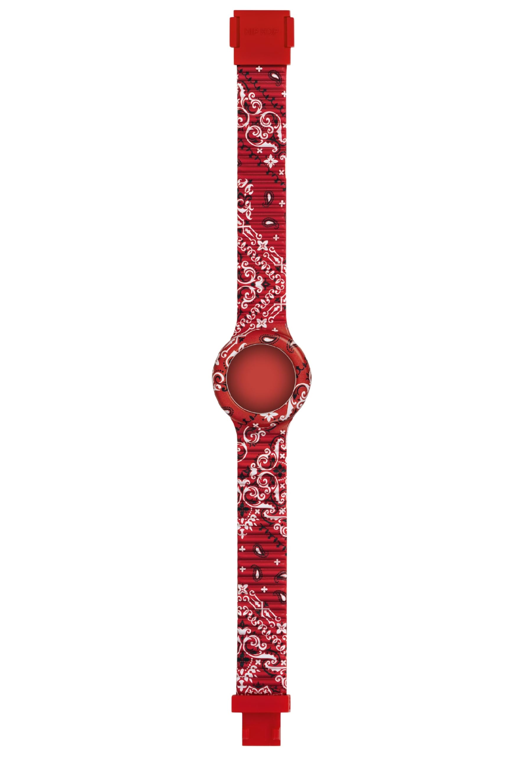 HIP HOP Orologio Donna Heart By Heart - Quadrante Bianco E Cinturino In Silicone Rosso Stampato - Resistente All'Acqua 50m